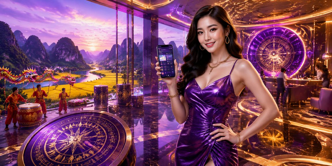 Người chơi tại Ninh Bình trải nghiệm casino mobile với ánh đèn neon rực rỡ về đêm